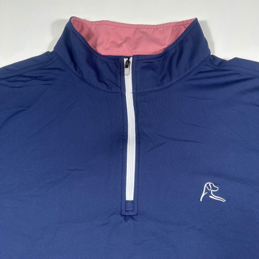 Rhoback Performance Pullover Mens Large 1/4 Zip Performance Blue Navy